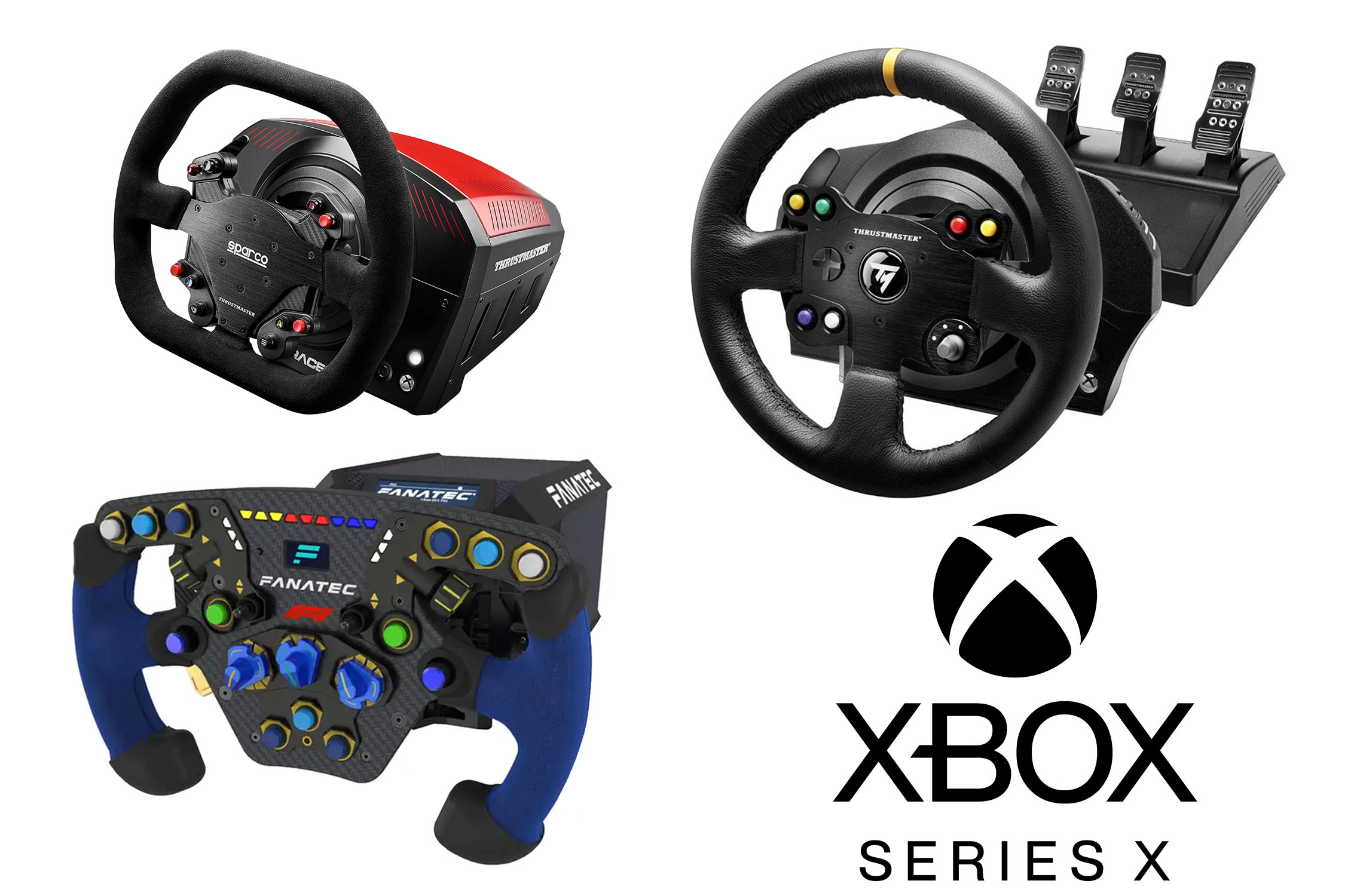 Volant de course et pédales XBOX ONE/PC Compatible Series X/S Sous licence  XBOX Racing Overdrive