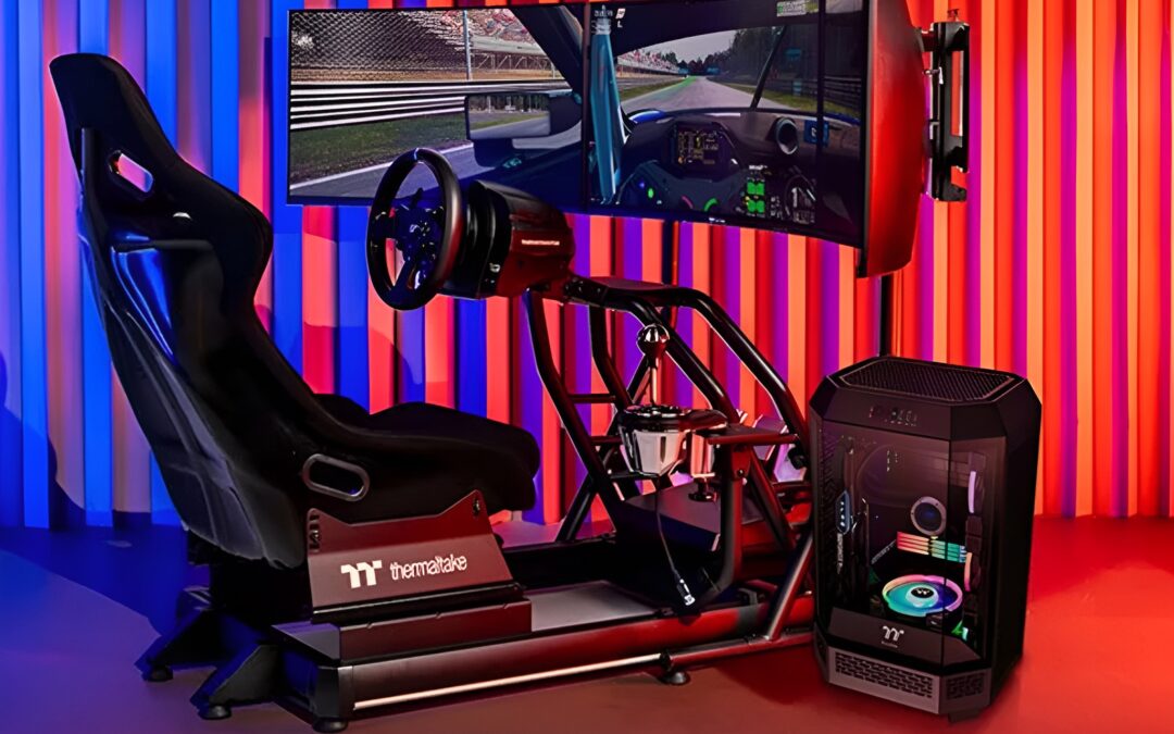Thermaltake frappe fort au CES 2025 : volant de course G6 et système de mouvement GM5 dévoilés !