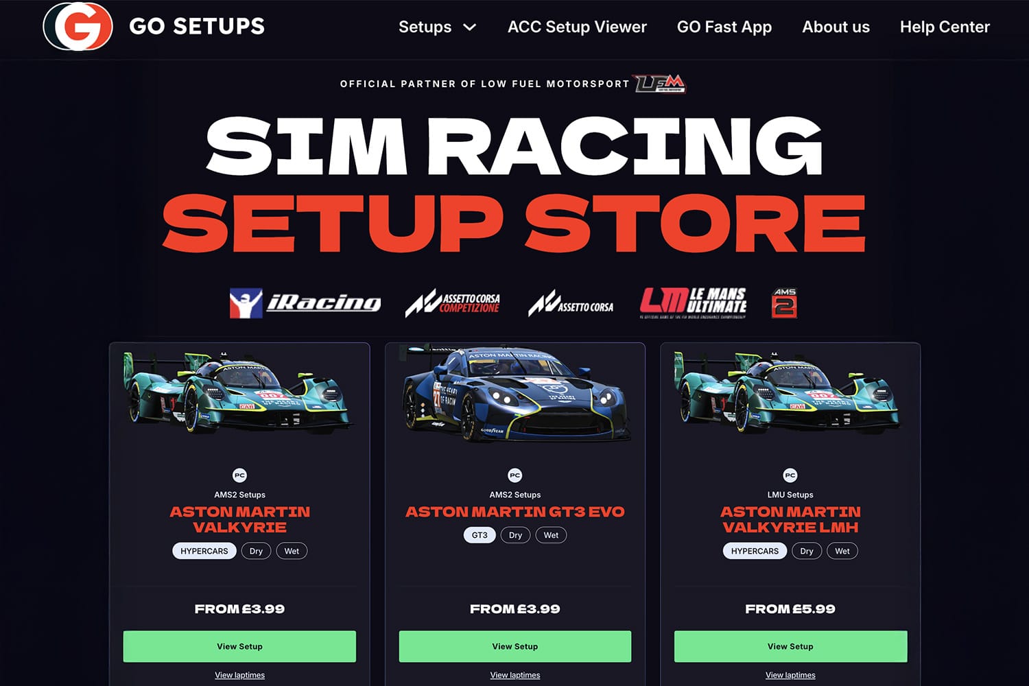 configuração assetto corsa go setups mclaren gt3 v2