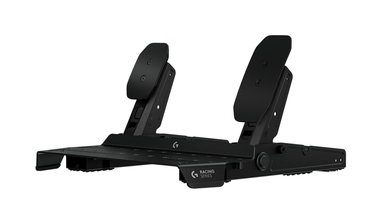 Le pédalier Logitech G RS Pedals SE vu de trois quarts, avec ses deux pédales à effet Hall